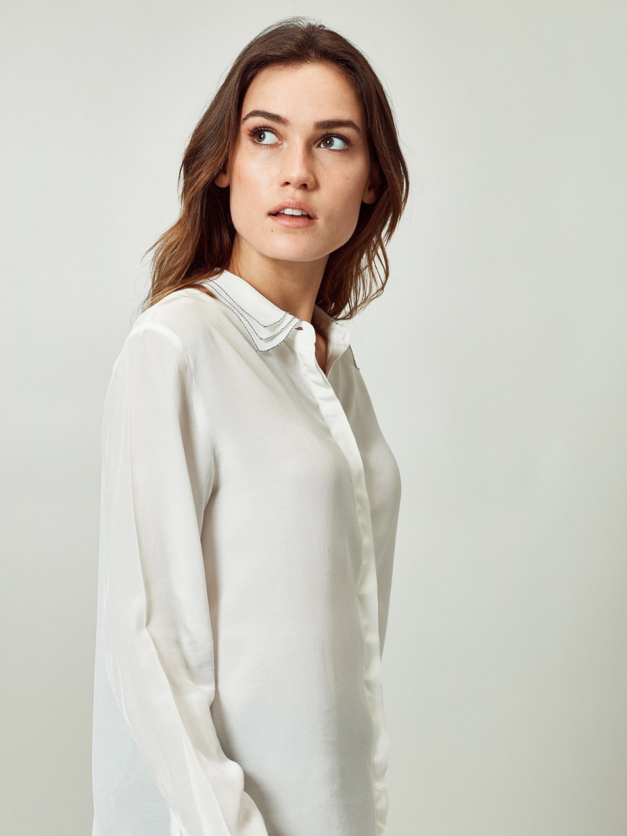 Camisa Dama Cuellos - Blanco