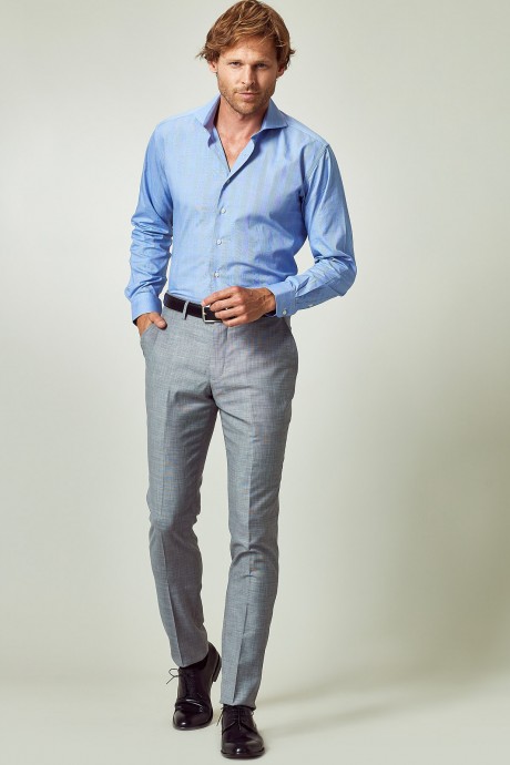 Camisa Annoni Cuello Hudson Celeste