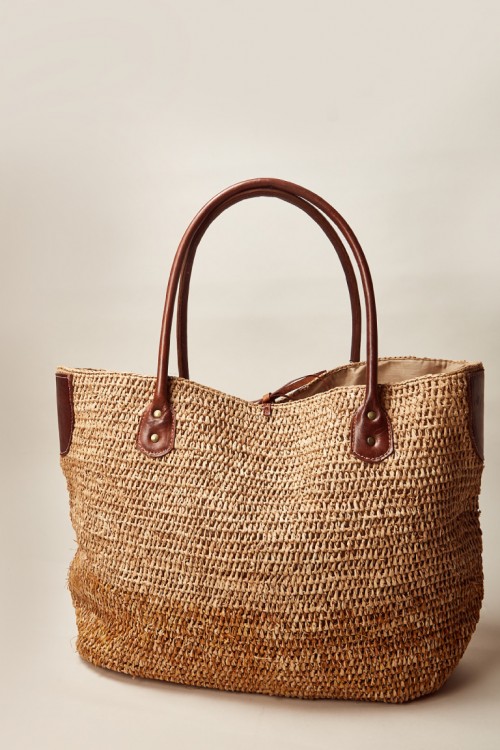 Bolso Raffia Grande Daisy Beige