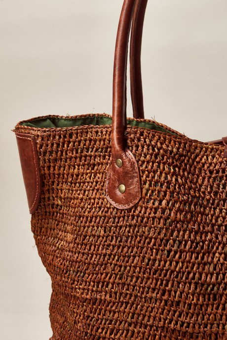 Bolso Raffia Grande Daisy Tostado